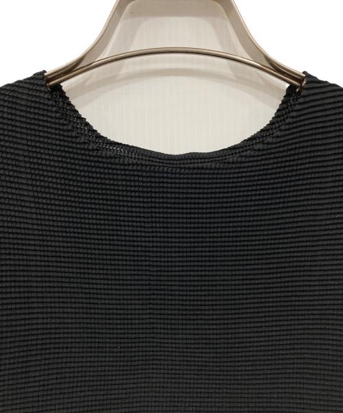 (T.)ISSEY MIYAKE（イッセイミヤケ）(T.)ISSEY MIYAKE (イッセイミヤケ) 半袖プリーツカットソー ブラック サイズ:Mの古着・服飾アイテム