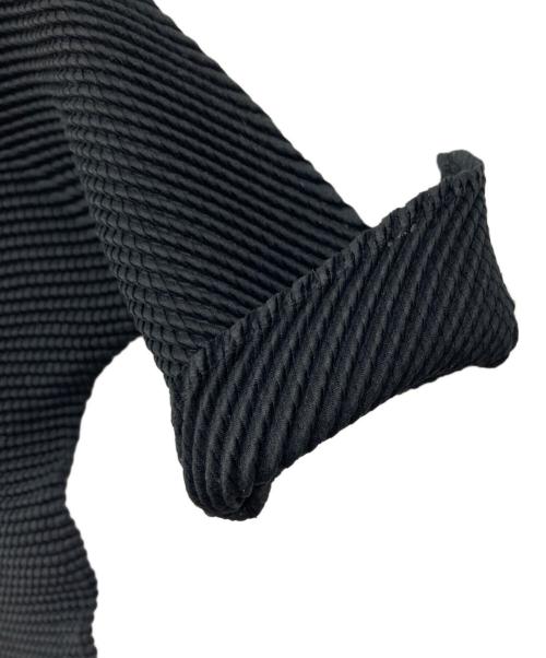 (T.)ISSEY MIYAKE（イッセイミヤケ）(T.)ISSEY MIYAKE (イッセイミヤケ) 半袖プリーツカットソー ブラック サイズ:Mの古着・服飾アイテム