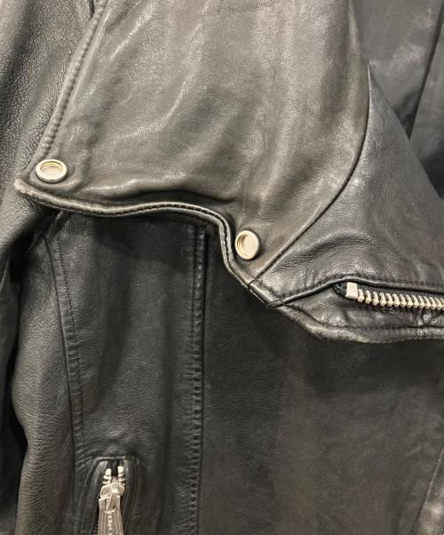 CIVARIZE（シヴァーライズ）CIVARIZE (シヴァーライズ) シープスキン ダブルライダースジャケット ブラック サイズ:46の古着・服飾アイテム