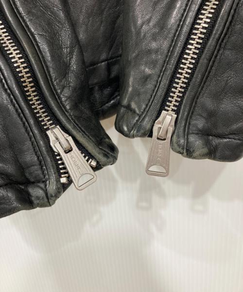CIVARIZE（シヴァーライズ）CIVARIZE (シヴァーライズ) シープスキン ダブルライダースジャケット ブラック サイズ:46の古着・服飾アイテム