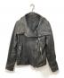 CIVARIZE (シヴァーライズ) シープスキン ダブルライダースジャケット ブラック サイズ:46：12000円