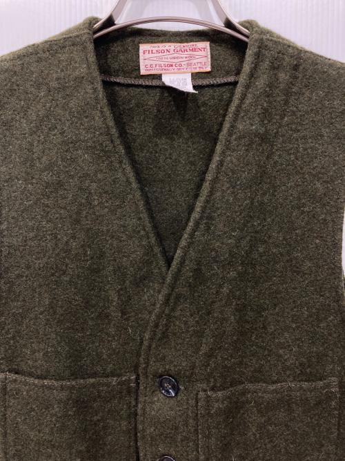 FILSON GARMENT（フィルソン ガーメント）FILSON GARMENT (フィルソン ガーメント) ウールベスト カーキ サイズ:38の古着・服飾アイテム