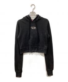 DIESEL（ディーゼル）の古着「オーバルD ロゴ クロップドパーカー」｜グレー