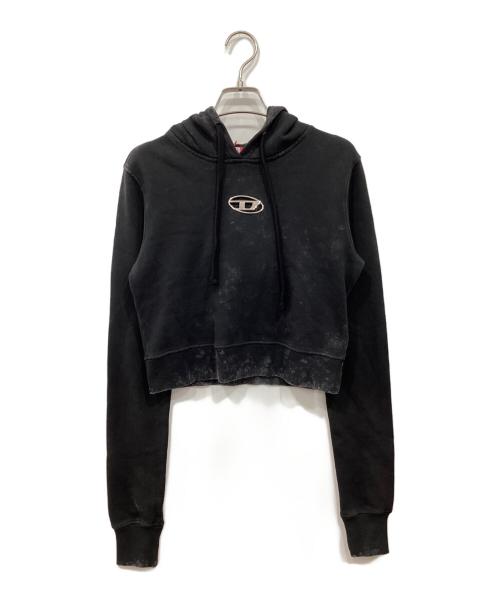 DIESEL（ディーゼル）DIESEL (ディーゼル) オーバルD ロゴ クロップドパーカー グレー サイズ:Sの古着・服飾アイテム