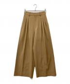 Loungedressラウンジドレス）の古着「3タックワイドパンツ」｜ブラウン