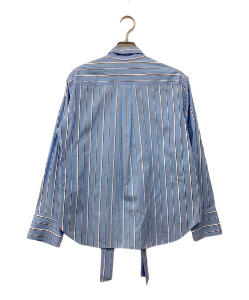 MACPHEE（マカフィー）MACPHEE (マカフィー) ファインブロード ボウタイブラウス ブルー サイズ:36の古着・服飾アイテム