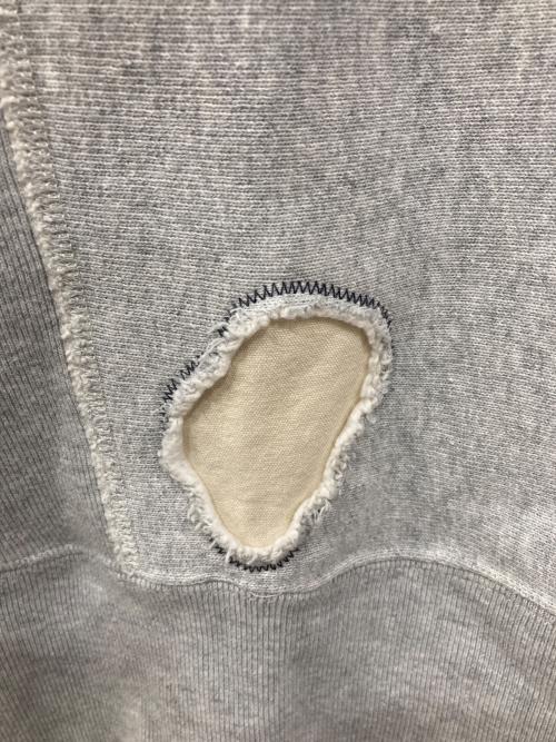 Champion（チャンピオン）Champion (チャンピオン) リペアデザイン リバースウィーブスウェット グレー サイズ:X-Largeの古着・服飾アイテム