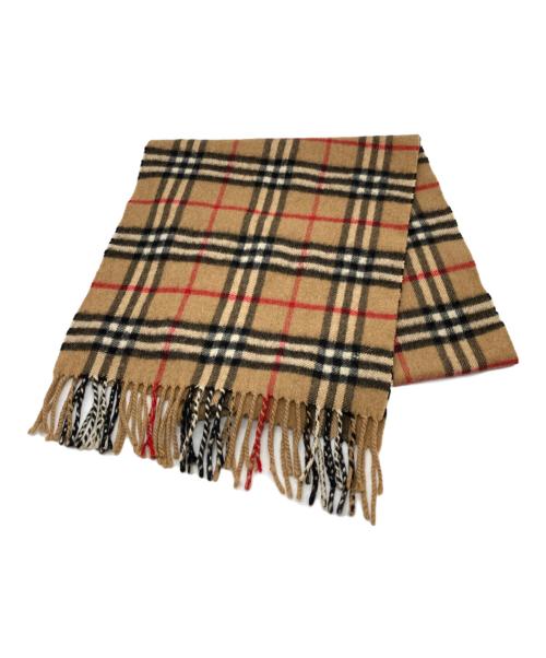 Burberry's（バーバリーズ）Burberry's (バーバリーズ) ノバチェックカシミヤマフラー ベージュの古着・服飾アイテム