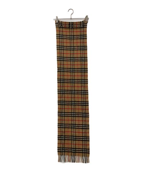 Burberry's（バーバリーズ）Burberry's (バーバリーズ) ノバチェックカシミヤマフラー ベージュの古着・服飾アイテム