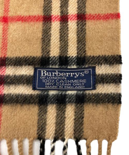 Burberry's（バーバリーズ）Burberry's (バーバリーズ) ノバチェックカシミヤマフラー ベージュの古着・服飾アイテム