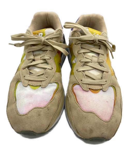 NEW BALANCE（ニューバランス）NEW BALANCE (ニューバランス) atmos (アトモス) ローカットスニーカー イエロー×ベージュ サイズ:27.5の古着・服飾アイテム