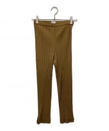 PLEATS PLEASE（プリーツプリーズ）の古着「プリーツパンツ」｜ブラウン