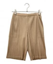 PLEATS PLEASE（プリーツプリーズ）の古着「プリーツパンツ」｜ベージュ