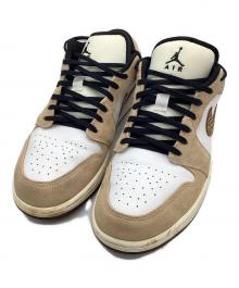 NIKE（ナイキ）の古着「 Air Jordan 1 Low SE "Brown Elephant/Safari" / エアジョーダン1 ロー SE "ブラウンエレファント/サファリ"」｜ホワイト×ベージュ
