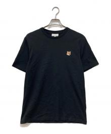 maison kitsune（メゾンキツネ）の古着「FOX HEAD PATCH REGULAR TEE SHIRT / フォックスヘッドパッチレギュラーTシャツ」｜ブラック