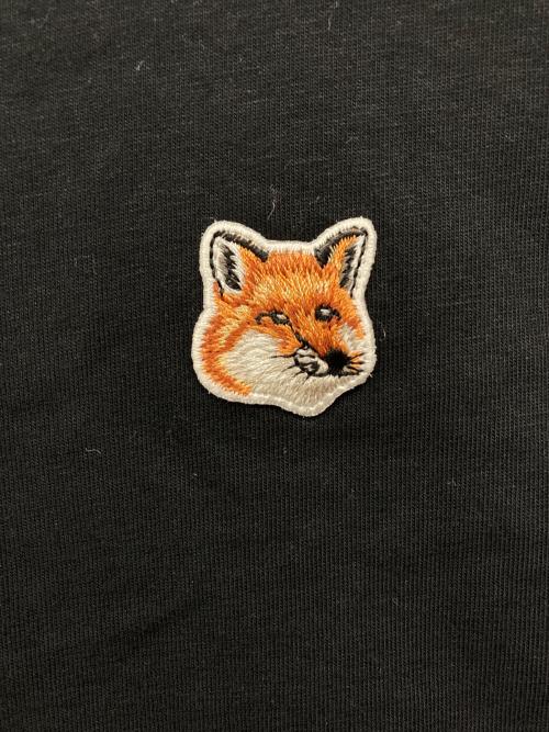 maison kitsune（メゾンキツネ）MAISON KITSUNE (メゾンキツネ) FOX HEAD PATCH REGULAR TEE SHIRT / フォックスヘッドパッチレギュラーTシャツ ブラック サイズ:Mの古着・服飾アイテム