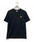 MAISON KITSUNE（メゾンキツネ）の古着「FOX HEAD PATCH REGULAR TEE SHIRT / フォックスヘッドパッチレギュラーTシャツ」｜ブラック