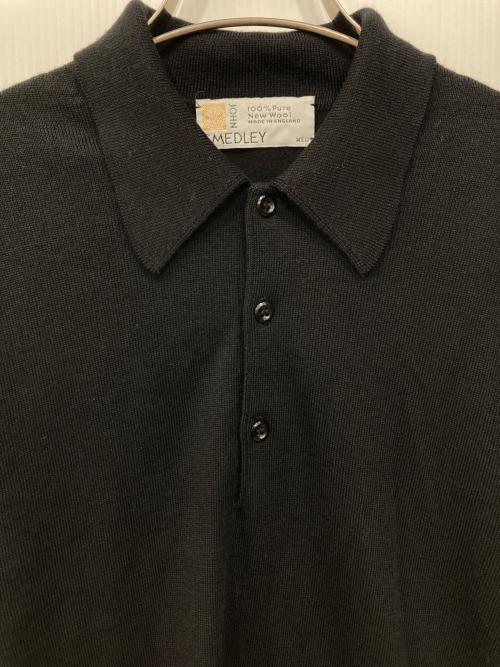 JOHN SMEDLEY（ジョンスメドレー）JOHN SMEDLEY (ジョンスメドレー) ニットポロシャツ ブラック サイズ:Mの古着・服飾アイテム