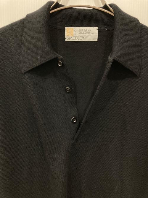 JOHN SMEDLEY（ジョンスメドレー）JOHN SMEDLEY (ジョンスメドレー) ニットポロシャツ ブラック サイズ:Mの古着・服飾アイテム
