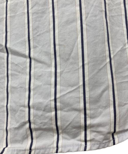 ANAYI（アナイ）ANAYI (アナイ) アソートシャツギャザーフリル ブラウス ホワイト×ブルー サイズ:36の古着・服飾アイテム