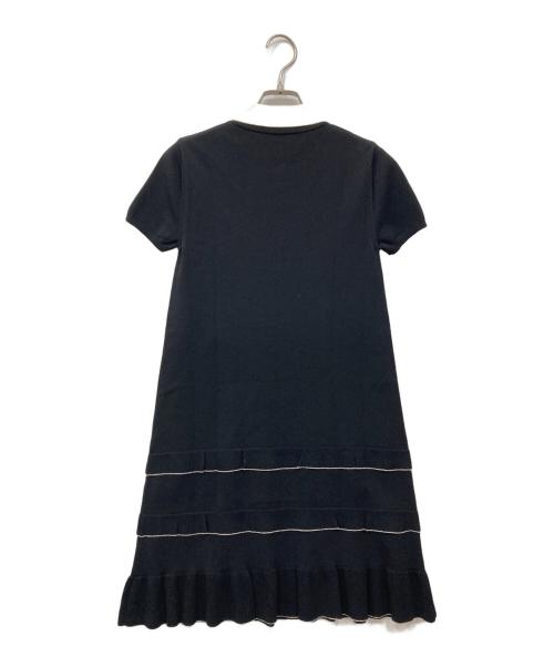 RED VALENTINO（レッドヴァレンティノ）RED VALENTINO (レッドヴァレンティノ) ハートモチーフニットワンピース ブラック サイズ:XSの古着・服飾アイテム