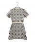 MIU MIU (ミュウミュウ) ダミエ柄ニットワンピース パープル×アイボリー サイズ:38：25000円
