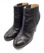 CHANELシャネル）の古着「ココマークサイドゴアショートブーツ」｜ブラック