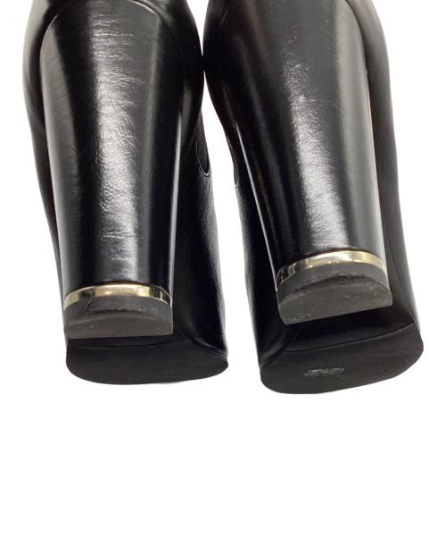 CHANEL（シャネル）CHANEL (シャネル) ココマークサイドゴアショートブーツ ブラック サイズ:37 1/2の古着・服飾アイテム