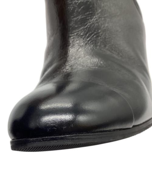 CHANEL（シャネル）CHANEL (シャネル) ココマークサイドゴアショートブーツ ブラック サイズ:37 1/2の古着・服飾アイテム