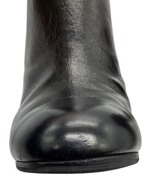 CHANEL（シャネル）CHANEL (シャネル) ココマークサイドゴアショートブーツ ブラック サイズ:37 1/2の古着・服飾アイテム