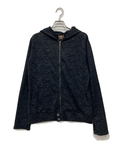 Roen（ロエン）Roen (ロエン) ペイズリー柄ジップパーカー ブラック サイズ:Mの古着・服飾アイテム