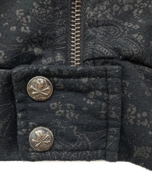 Roen（ロエン）Roen (ロエン) ペイズリー柄ジップパーカー ブラック サイズ:Mの古着・服飾アイテム