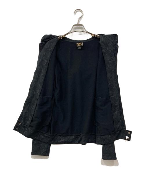 Roen（ロエン）Roen (ロエン) ペイズリー柄ジップパーカー ブラック サイズ:Mの古着・服飾アイテム