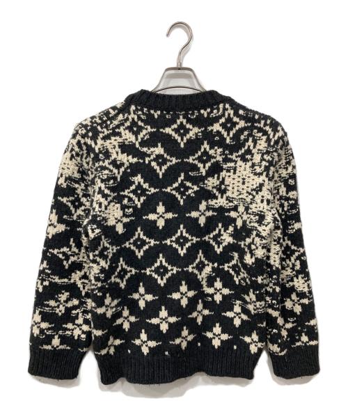 LOUIS VUITTON（ルイ ヴィトン）LOUIS VUITTON (ルイ ヴィトン) ディストーテッドモノグラムニット グレー×ホワイト サイズ:Lの古着・服飾アイテム