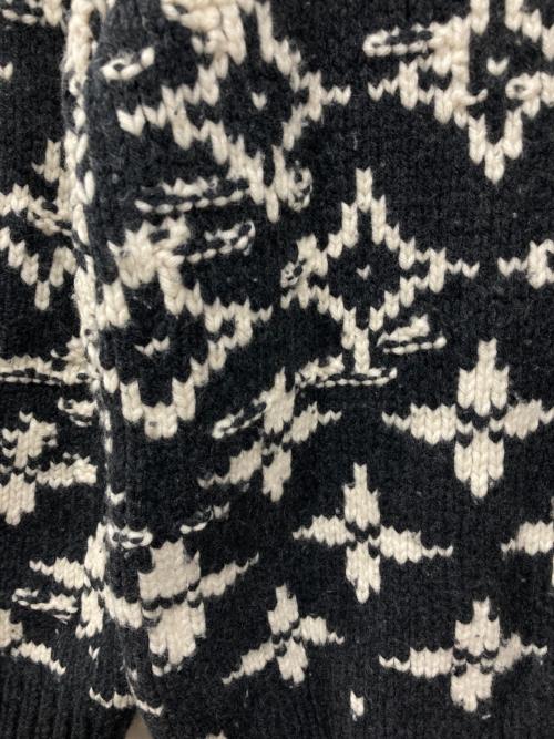 LOUIS VUITTON（ルイ ヴィトン）LOUIS VUITTON (ルイ ヴィトン) ディストーテッドモノグラムニット グレー×ホワイト サイズ:Lの古着・服飾アイテム