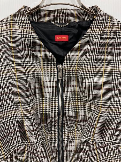 DES PRES（デ プレ）DES PRES (デ プレ) ノーカラージャケット グレー サイズ:34の古着・服飾アイテム