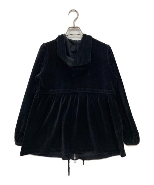 BURBERRY BLACK LABEL（バーバリーブラックレーベル）BURBERRY BLACK LABEL (バーバリーブラックレーベル) ベロアジップパーカー ブラック サイズ:38の古着・服飾アイテム