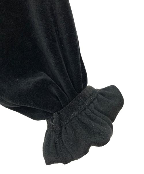 BURBERRY BLACK LABEL（バーバリーブラックレーベル）BURBERRY BLACK LABEL (バーバリーブラックレーベル) ベロアジップパーカー ブラック サイズ:38の古着・服飾アイテム