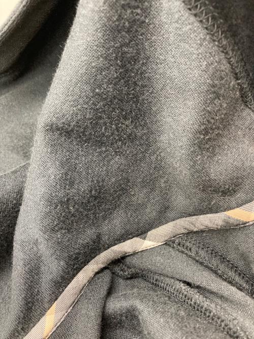 BURBERRY BLACK LABEL（バーバリーブラックレーベル）BURBERRY BLACK LABEL (バーバリーブラックレーベル) ベロアジップパーカー ブラック サイズ:38の古着・服飾アイテム