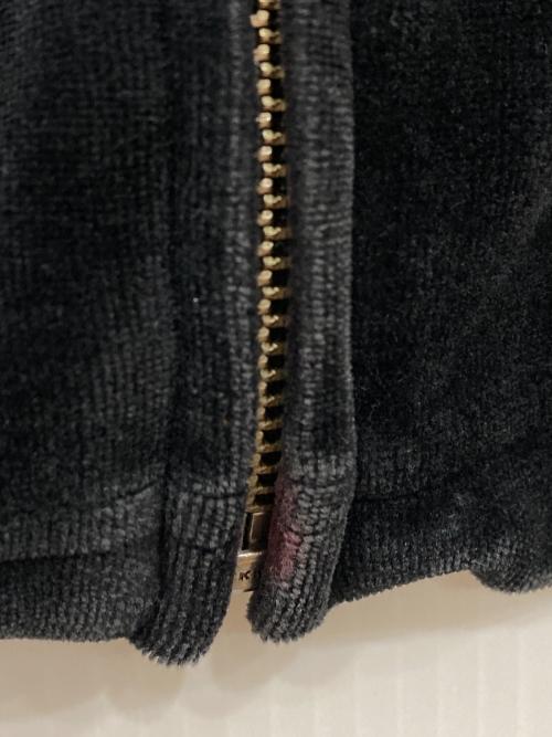 BURBERRY BLACK LABEL（バーバリーブラックレーベル）BURBERRY BLACK LABEL (バーバリーブラックレーベル) ベロアジップパーカー ブラック サイズ:38の古着・服飾アイテム