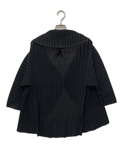 PLEATS PLEASE（プリーツプリーズ）PLEATS PLEASE (プリーツプリーズ) メロープリーツ サークル カーディガン ブラック サイズ:－の古着・服飾アイテム