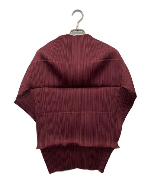 PLEATS PLEASE（プリーツプリーズ）PLEATS PLEASE (プリーツプリーズ) 1B変形切替デザインボレロ ボルドー サイズ:－の古着・服飾アイテム