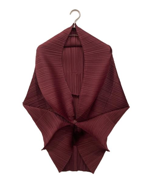 PLEATS PLEASE（プリーツプリーズ）PLEATS PLEASE (プリーツプリーズ) 1B変形切替デザインボレロ ボルドー サイズ:－の古着・服飾アイテム
