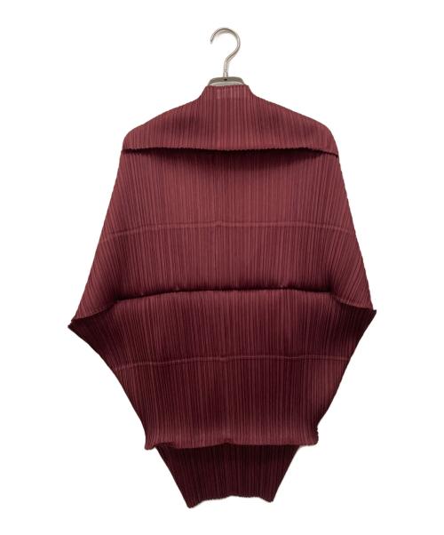PLEATS PLEASE（プリーツプリーズ）PLEATS PLEASE (プリーツプリーズ) 1B変形切替デザインボレロ ボルドー サイズ:－の古着・服飾アイテム