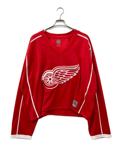 NHL（エヌエイチエル）NHL (エヌエイチエル) ホッケーシャツ レッド サイズ:XXLの古着・服飾アイテム