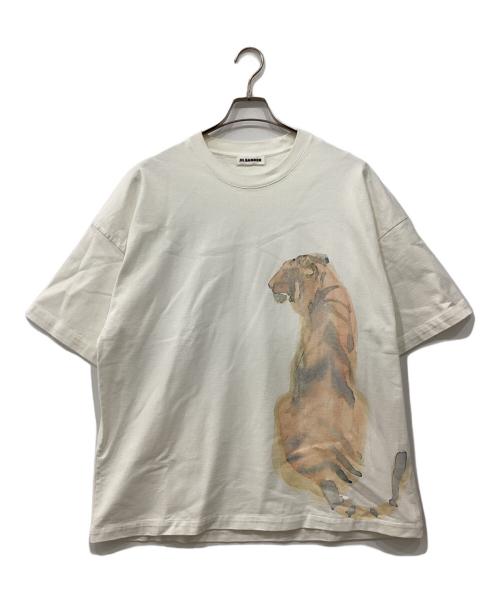 JIL SANDER（ジルサンダー）JIL SANDER (ジルサンダー) タイガープリントTシャツ ホワイト サイズ:Mの古着・服飾アイテム