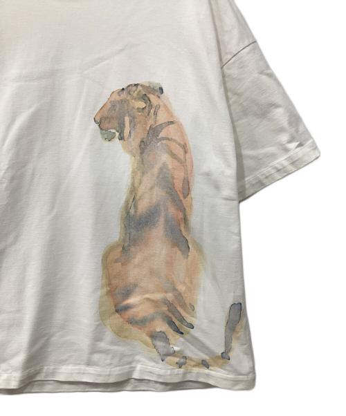 JIL SANDER（ジルサンダー）JIL SANDER (ジルサンダー) タイガープリントTシャツ ホワイト サイズ:Mの古着・服飾アイテム