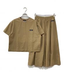 Thousand Mile（サウザンドマイル）の古着「SHORT SLEEVE T-SHIRT & SKIRT SET」｜ベージュ