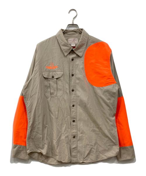 FILSON GARMENT（フィルソン ガーメント）FILSON GARMENT (フィルソン ガーメント) ワークシャツ ベージュ×オレンジ サイズ:XLの古着・服飾アイテム