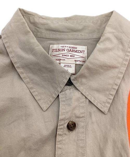 FILSON GARMENT（フィルソン ガーメント）FILSON GARMENT (フィルソン ガーメント) ワークシャツ ベージュ×オレンジ サイズ:XLの古着・服飾アイテム
